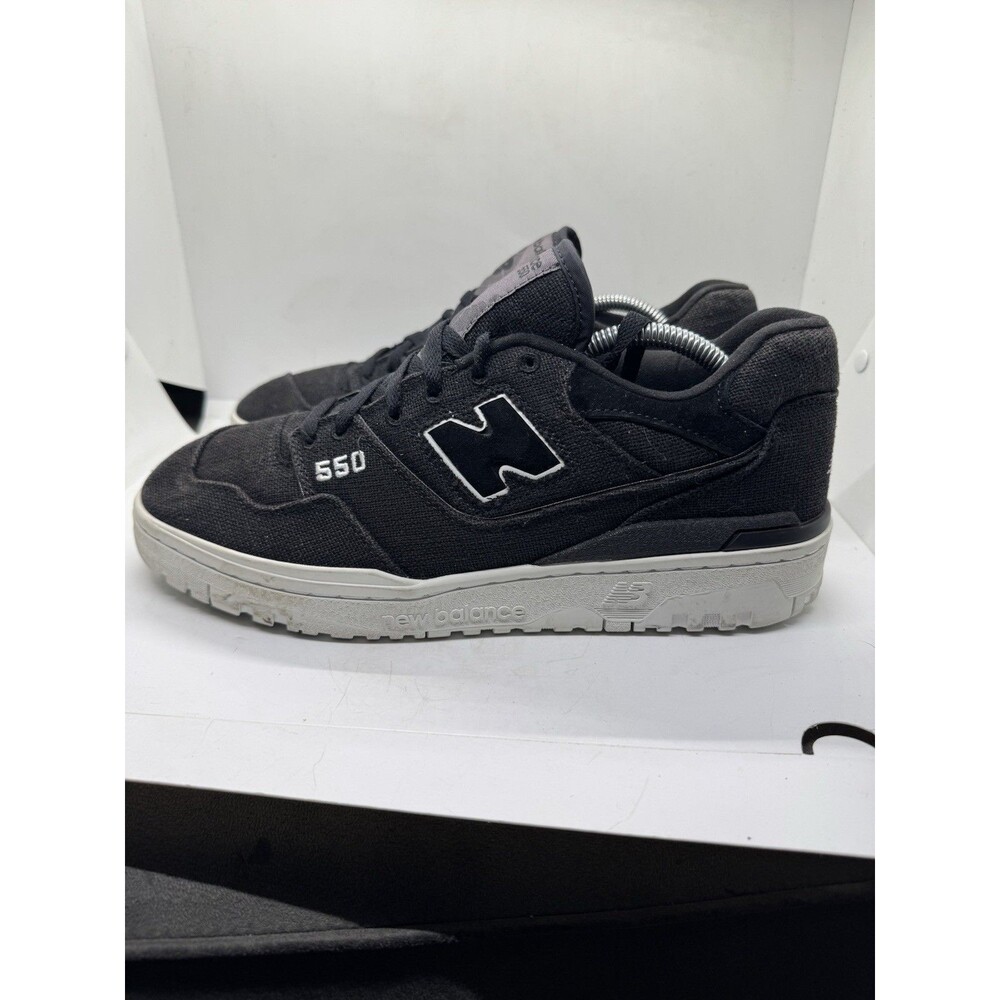 New Balance 550 Hemp Pack Mens 10.5 Sneaker Black White Low Top Lace Up BB550MDB